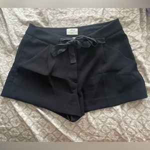 Black high-waisted Aritzia shorts